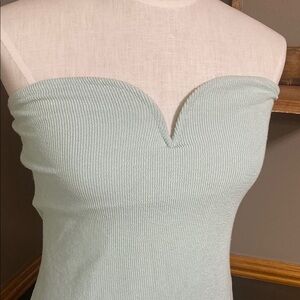 H&M Mint green terry Strapless mini Dress size M